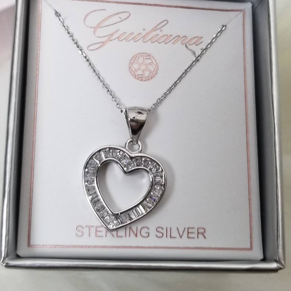 Guiliana Sterling Silver Heart Necklace